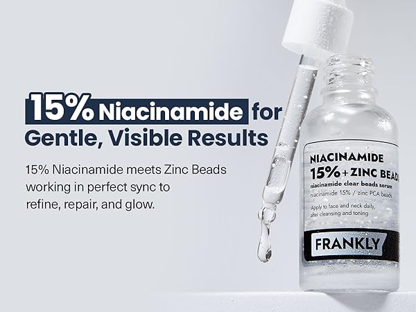 FRANKLY Niacinamide 15% Zinc Beads Serum 30ml