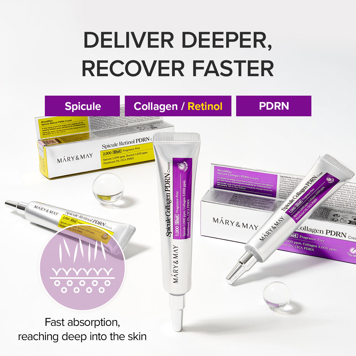 Mary&May Spicule PDRN Cream Duo Set (15g*2ea)