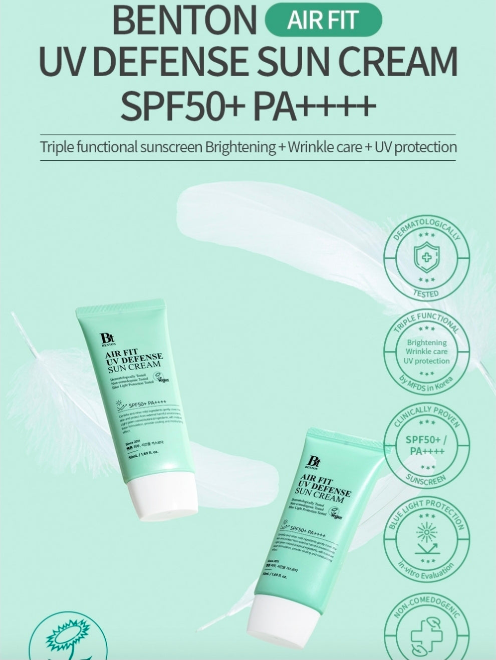 Benton Air Fit UV defense Sun Cream SPF50+/PA++++ 50ml