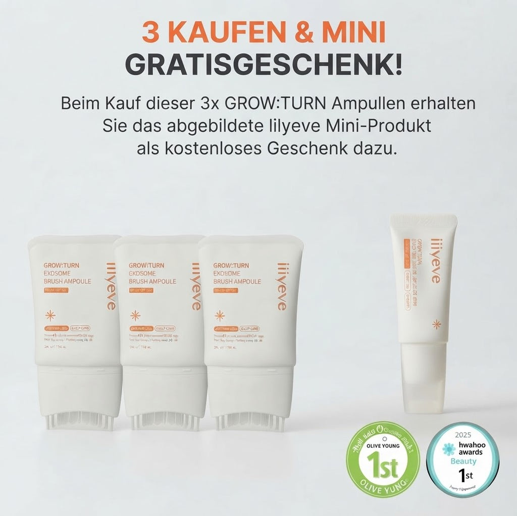 LILYEVE Grow:Turn Exosome Brush Ampoule 100ml (3er Set)