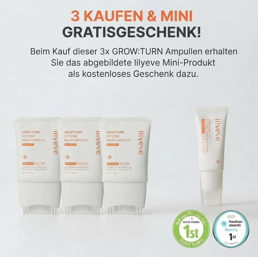LILYEVE Grow:Turn Exosome Brush Ampoule 100ml (3er Set)